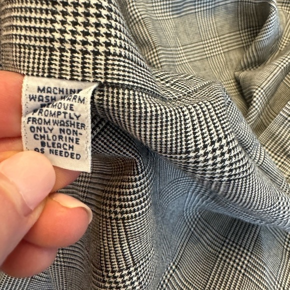 Ralph Lauren Yarmouth Cotton Black White Plaid 15 1/2 x 32/33 - Picture 4 of 7